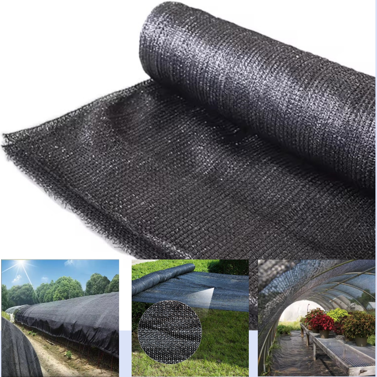 90% тень, черное сырье, HDPE, сельскохозяйственная теплица, Солнцезащитная сетка