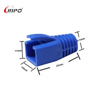 Connecteur RJ45 Ethernet Cat6a Ripo de Haute Qualité avec Cache de Protection en Plastique Écologique pour Réseaux de Bureau et Données