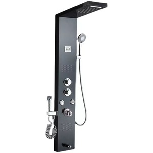 Temperature Controlled Led Rain <b>Shower</b> Column <b>Square</b> <b>Head</b> With Handheld Spray Gun Version P6 Model - Product Image 1