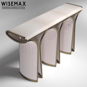 WISEMAX FURNITURE Table d'angle de salon au design italien de luxe Table <span class=keywords><strong>console</strong></span> d'<span class=keywords><strong>entrée</strong></span> en acier inoxydable pour hôtel villa - Product Image 2