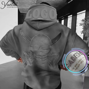 Felpe da Uomo e Sweatshirt <span class=keywords><strong>Streetwear</strong></span> Oversize con Logo Personalizzato a Rilievo o Ricamato, Pesanti e con Lavaggio <span class=keywords><strong>Vintage</strong></span> - Product Image 1