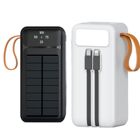 Meilleures ventes 2026 – Banques d'alimentation solaires haute capacité 20000 mAh, 30000 mAh, 50000 mAh avec câble intégré et lampe torche