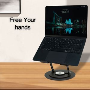 Soporte Metálico Plegable y Giratorio de 360° para Laptop, con Altura Ajustable, Base Giratoria Estable para Laptops de Menos de 17'' - Product Image 2