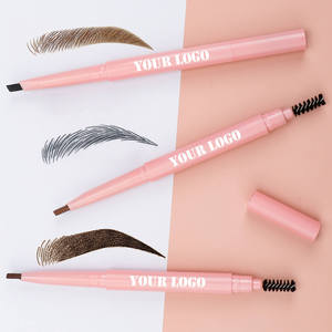 <span class=keywords><strong>Crayon</strong></span> à sourcils végétalien longue tenue et waterproof en 4 couleurs pour usage quotidien, maquillage naturel, cosmétique, logo personnalisé, faible MOQ, double embout - Product Image 1