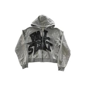 Felpa con Cappuccio con Zip in French Terry Pesante 100% Cotone, Personalizzata, Effetto Vintage Distressed, Lavaggio Acido, Antivento e Traspirante, da <span class=keywords><strong>Uomo</strong></span> - Vendita all'Ingrosso - Product Image 5