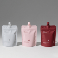 Sachet Doypack en plastique avec bec verseur, imprimé sur mesure, qualité alimentaire, pour boissons, jus, liquides, réutilisable, avec ventouse