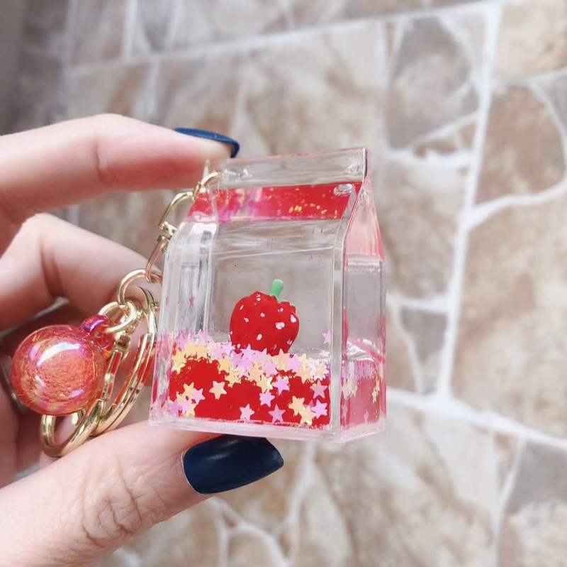 Custom Clear Plastic Liquid Floating Keychain