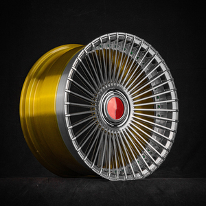 Sophisticated Long Thin Spoke Three Piece Forged Alloy Wheel With Center Cap Custom Color Matching Adjustable PCD ET Aftermarket - Product Image 2