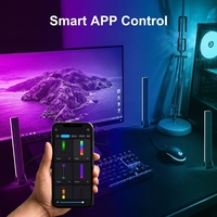 Barre lumineuse LED RGBIC d'ambiance, lampe sur pied, synchronisation musicale, lumière à changement de couleur DIY pour configuration de jeu, rétroéclairage PC