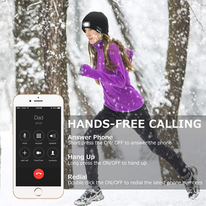 Mũ len đèn LED không dây tích hợp tai nghe, đèn pin, nhạc, sạc USB, unisex, 4 đèn LED - Product Image 3