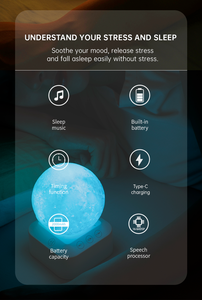 Machine à bruit blanc pour dormir avec sept lumières colorées et musique - Product Image 4