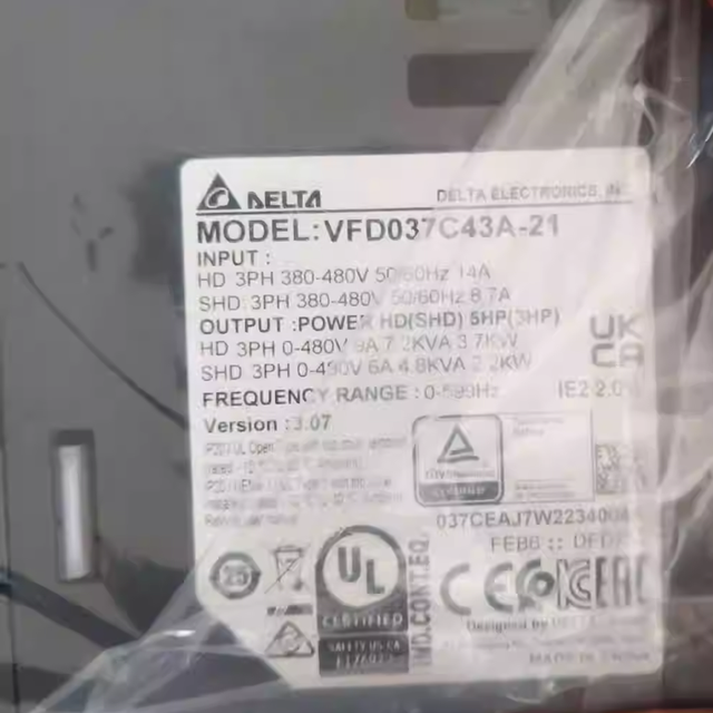 VFD037C43A21 3.7KW AC Drive Inverter for PLC