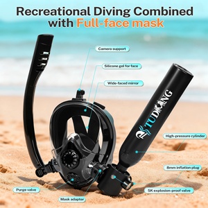 ถังอากาศดำน้ำ TUDIVING 5 นาที รุ่น Factory <span class=keywords><strong>Outlet</strong></span> ขนาด 0.5 ลิตร พร้อมหน้ากากแบบเต็มหน้า สำหรับดำน้ำตื้น ดำน้ำลึก ใช้กับถังแก๊สขนาดเล็ก - Product Image 6