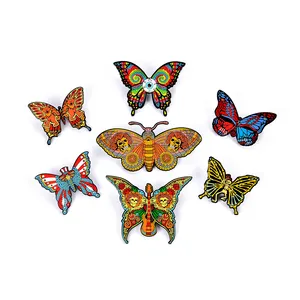 Lencana Kupu-kupu Logam Pin Kerah Kecil Kartun Grosir Logo Lambang Kustom