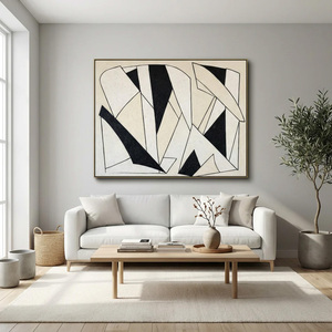 Wabi Sabi Abstract Handmade Still Life Art Textured Decorative Hand-Painted Acrylic <b>Canvas</b> Aluminium <b>Frame</b> House Decoration - Product Image 2