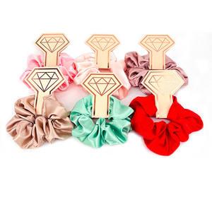 20 Stuks Zijde Satijn <span class=keywords><strong>Scrunchies</strong></span> Hang Tag Pack Groothandel Haar <span class=keywords><strong>Scrunchies</strong></span> Meisjes Haarbanden <span class=keywords><strong>Fancy</strong></span> Paardenstaart Houder Vrouwen Elastische Band - Product Image 5