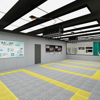 Station de lavage de voitures électrique clé en main avec marquages de sécurité et rangement organisé des outils pour des opérations efficaces