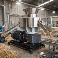 Machine à granulés de biomasse à matrice annulaire verticale, pour la fabrication de granulés de sciure de bois et de paille, destinée aux combustibles biomasse et aux aliments pour animaux