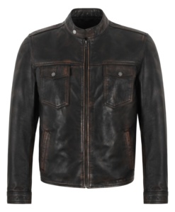 Veste en cuir Nappa noir véritable 100% sur mesure pour homme, logo personnalisé, marque privée, fabricant OEM, vente en gros, luxe - Product Image 2