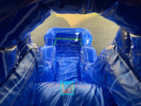 Structure gonflable compacte avec toboggan, petit château gonflable pour enfants, divertissement intérieur/extérieur, PVC de qualité commerciale, capacité 800 kg