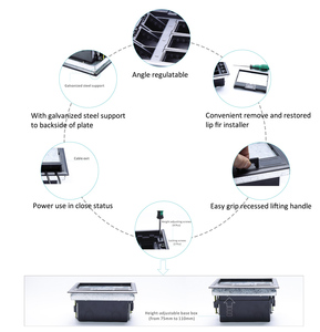 SINOAMIGO presa presa piano terra copre scatola <span class=keywords><strong>8</strong></span> Pin 16A presa di corrente elettrica <span class=keywords><strong>a</strong></span> pavimento con RJ45 - Product Image 5