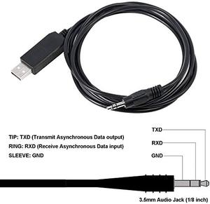 Câble d'adaptateur USB TTL à 3.5mm, Audio stéréo, puce FT232RL, Signal winws 10/<span class=keywords><strong>8</strong></span>/7/XP Vista, 6 pieds, noir, 3.3V - Product Image 5