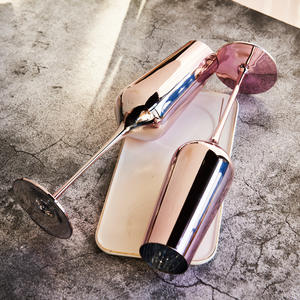 Verre à vin en cristal plaqué or rose, haute valeur, cœur de jeune fille, personnalité créative, luxe, verre à vin en cristal - Product Image 3