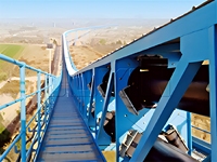 Bande transporteuse tubulaire en caoutchouc durable JUXIN pour le transport de matériaux en pierre et sable, idéale pour le minerai de cuivre et de fer
