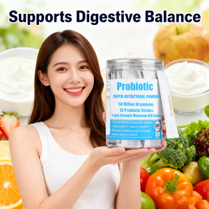 Superfood Probióticos a base de plantas Pérdida de peso Prebiótico orgánico y mezcla de probióticos Suplemento de fibra y enzima en polvo - Product Image 3