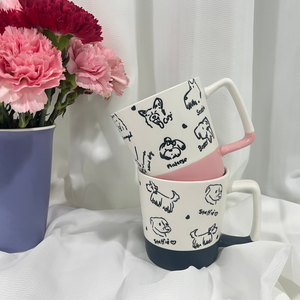 Large 11OZ Porcelain Coffee <b>Mug</b> <b>Cute</b> Animal Design Two-Tone Color Reusable Food Safe Dishwasher Microwave Safe Business Gift - Product Image 5