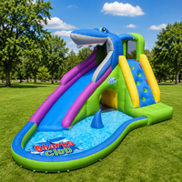 Château Gonflable Aquatique 4,6x3x2,25m avec Piscine pour Enfants, Toboggan Aquatique Gonflable, Jeu de Fête à Domicile, Jouet Amusant, Vente Chaude