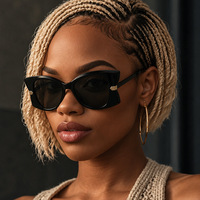 Nouvelles lunettes de soleil au design unique pour femmes, protection UV400, lunettes de soleil classiques de luxe, logo personnalisé, vente en gros, lunettes modernes