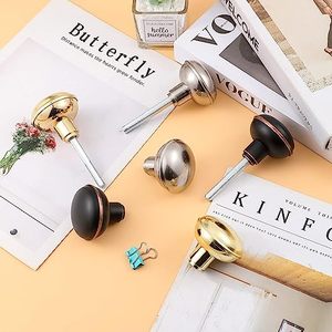 Đánh bóng đồng cổ điển phong cách cửa Knob Set với trục chính, Antique <span class=keywords><strong>Door</strong></span> knobs thay thế Set cho nội thất cửa - Product Image 5