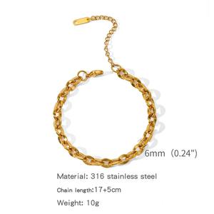 ไม่ซีดจางสแตนเลส18K ชุบทองเรขาคณิตหลายสไตล์เรียงซ้อนกันเครื่องประดับกันน้ำแพ้ง่าย - Product Image 4