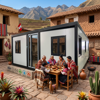 Villa préfabriquée de luxe 40 pieds x 20 pieds, 2 à 5 chambres, maison conteneur pliable et extensible, bureau mobile portable