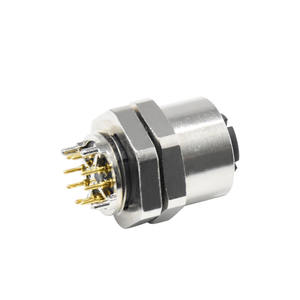 Connecteur de famille industriel M12 IP67 étanche X code 8pin à montage sur panneau - Product Image 1