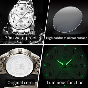 Reloj con Logotipo OEM 2891, Reloj Inteligente de Cuarzo de Lujo de Acero Inoxidable, Moderno, con Calendario, Clásico, Empresarial, Resistente al Agua para Hombre - Product Image 4
