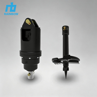 Tarière hydraulique professionnelle pour excavatrice avec moteur et engrenage, pour le forage de roches et le piegeage de poteaux de fermes solaires