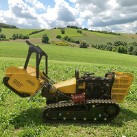 Tondeuse robotisée télécommandée à moteur essence pour l'agriculture et la foresterie, récolteuse zéro-turn sur chenilles, hydrostatique de précision