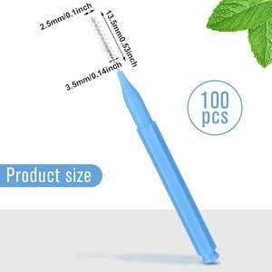 Stokta Mevcut <span class=keywords><strong>Mini</strong></span> Diş Arası Fırçası Ortodontik Naylon Diş İpi Başlığı I Şeklinde Diş Arası - Product Image 3