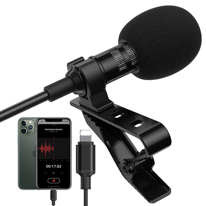 Ultra Sensible Microphone Omnidirectionnel Filaire Micro de téléphone portable de Système de Cravate cravate Microphone pour iph