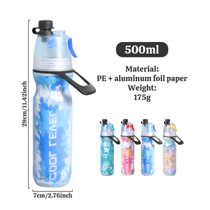 Vaso deportivo botella de agua con niebla de aerosol portátil aislado a prueba de fugas botellas de bebida mantener la taza de agua fría para Fitness al aire libre - Product Image 3