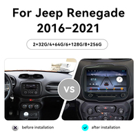 Stéréo pour Jeep Renegade 2016-2021 Android 13 GPS Navigation HD écran tactile lecteur multimédia sans fil Carplay Auto unité principale