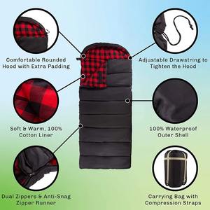 Saco de Dormir para Acampar al Aire Libre, Individual, Impermeable, Resistente al Frío, Forma <span class=keywords><strong>Humana</strong></span>, Grueso, Negro, Plegable, con Almacenamiento - Product Image 3