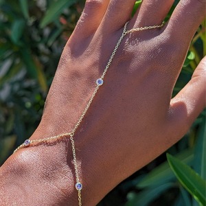 Recién llegado, pulsera <span class=keywords><strong>de</strong></span> dedo <span class=keywords><strong>de</strong></span> amatista minimalista, pulsera <span class=keywords><strong>de</strong></span> acero inoxidable <span class=keywords><strong>para</strong></span> <span class=keywords><strong>mujer</strong></span>, pulseras <span class=keywords><strong>de</strong></span> dedo, anillo, cadena <span class=keywords><strong>de</strong></span> <span class=keywords><strong>mano</strong></span> que no se deslustra - Product Image 2