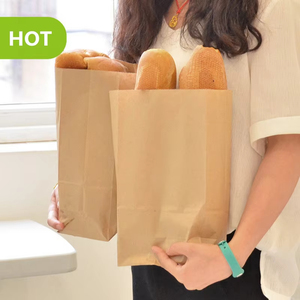 Sacs à fond plat laminés anti-graisse personnalisés pour la <span class=keywords><strong>livraison</strong></span> rapide de nourriture, pour les hamburgers, les frites, le poulet, les plats à emporter, les emballages de thé au lait - Product Image 3