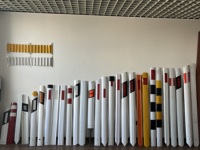 Poste Delimitador de Carretera de PVC Flexible, Poste Reflectante para Demarcación Vial, Poste Guía para Borde de Carretera, Poste Delimitador Desmontable para Carreteras