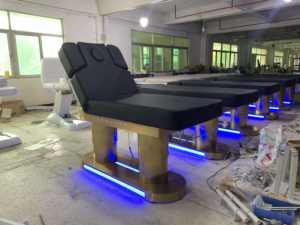 HICOMED Cama Eléctrica de Lujo para Belleza, Mueble de Salón Facial, Base Dorada, Spa, Manicura, Mesa de Masaje con 4 Motores - Product Image 5