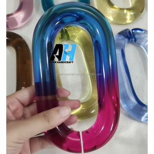 Chaîne en acrylique moderne personnalisée Accents muraux faits à la main en résine ornementale moderne suspendue pour la décoration intérieure Diwali Festival Ready - Product Image 1