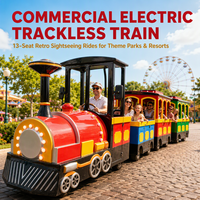 Train électrique pour enfants avec moteur 1200W, 16 places, grande capacité, conduite fluide pour les enfants dans les centres commerciaux et les parcs d'attractions